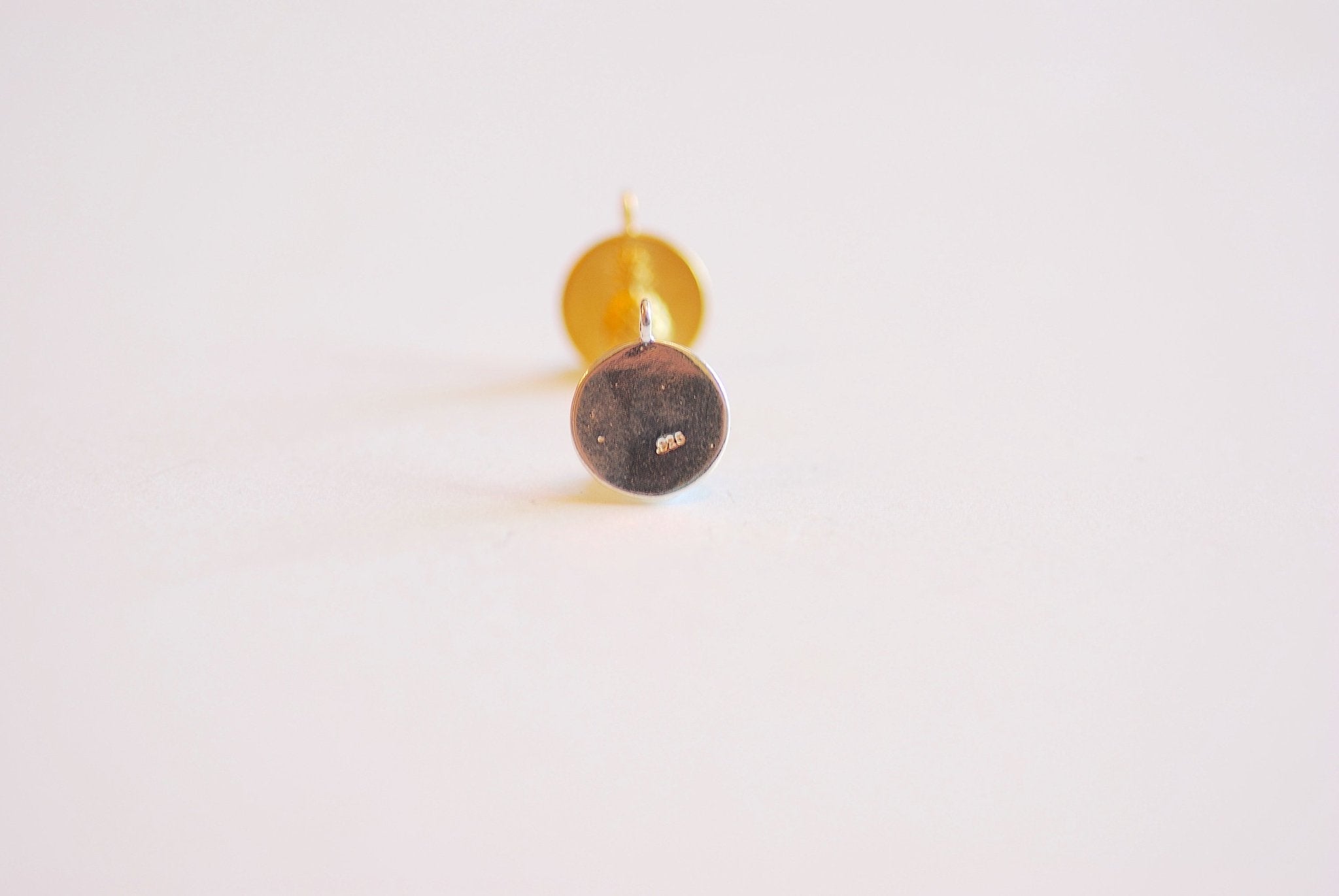 Pineapple Round Disc Charm- Vermeil Gold, Rose Gold, Sterling Silver, Pineapple Charm, Tropical Pendant, Coin Charm, beach, Ocean, 425 - HarperCrown