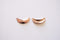 Pink Rose Gold Crescent Moon Connector- Vermeil Rose Gold Half Moon Charm, Moon Connector Spacer, Half Circle Connector, Curved Bar, 330 - HarperCrown