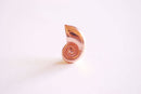 Pink Rose Gold Sea Snail Swirl Shell Charm Pendant- Vermeil 22k Rose Gold Plated Ocean Beach Conch Seashell Charm, Crab Shell, Nautilus, 358 - HarperCrown