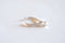 Pink Rose Gold Uneven Wishbone Charm- Vermeil 22k Gold plated Sterling Silver Uneven Wishbone Charm, Wishbone Charm, Gold Lucky Wishbone,320 - HarperCrown