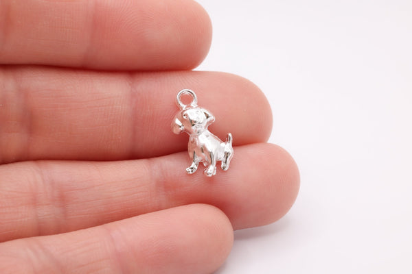 Puppy Dog Charm, 925 Sterling Silver, 673 - HarperCrown