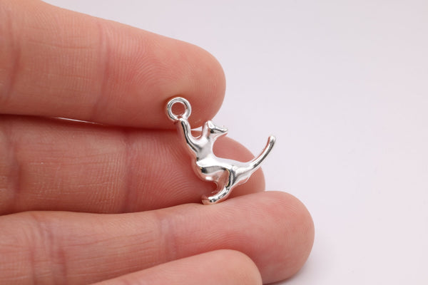 Purring Cat Charm, 925 Sterling Silver, 619 - HarperCrown