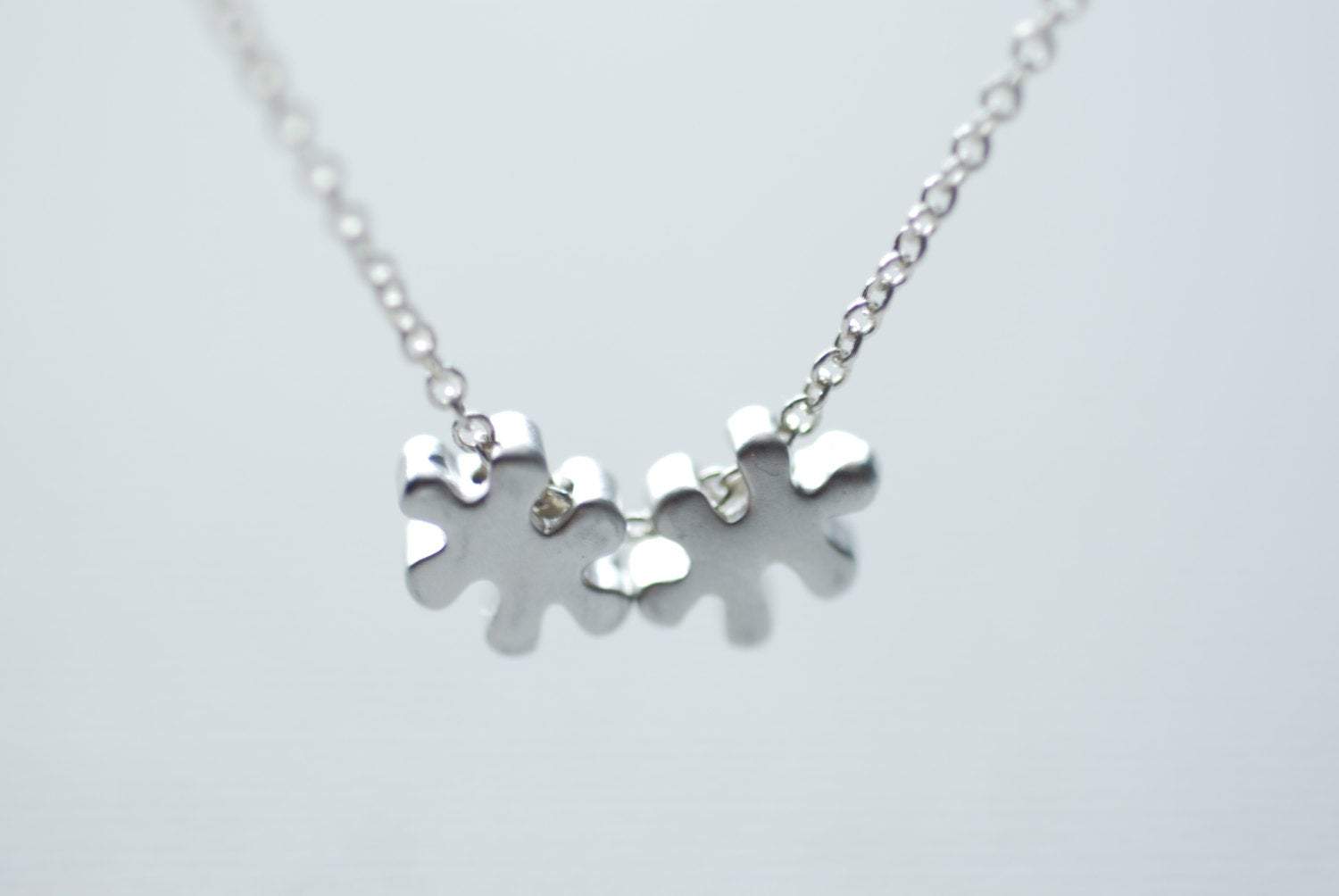 Puzzle Piece Necklace, Autism Necklace, Autism Puzzle Piece Charm, Tiny Puzzle Necklace, Autism Awareness, Autism Jewelry by HeirloomEnvy - HarperCrown