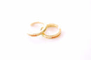 Rainbow Colorful Cuff U Shape Conch Huggie Earrings | 18K Gold Plated over Brass CZ Cubic Zirconia B327 - HarperCrown