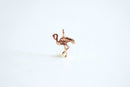 Rose Gold Flamingo Charm, 22k Gold plated 925 Silver Flamingo, Bird Charm, Crane, Small Bird, Pink Flamingo, Sterling Silver Pendant, 369 - HarperCrown