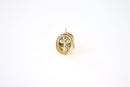 Round Cross Charm - Vermeil 18k gold plated over 925 sterling silver, Religious Cross Charm, Christian Catholic, Jewelry Component, 498 - HarperCrown