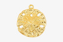 Sand Dollar Charm Wholesale 14K Gold, Solid 14K Gold, G212 - HarperCrown