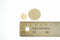 Shell Round Disc Charm- Vermeil 18k gold plated 925 Sterling Silver, Clam Charm, Tropical Pendant, Coin Charm, beach, Ocean, Seashell, 470 - HarperCrown