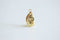 Shiny Gold Abalone Shell Charm- Vermeil Gold, cowrie shell, nautical sea shell, oyster shell, seashell charm, beach ocean, shell charm, 372 - HarperCrown