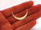 Shiny Gold Hammered Crescent Moon Connector- Gold Half Moon Link Spacer, Crescent Charm, Hammered Half Circle Connector, Moon Connector, 335 - HarperCrown