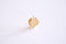 Shiny Gold Origami Heart Charm- 22k Gold plated over Sterling Silver, Paper Heart Charm, Geometric, Origami Charm, Gold Heart Charm, 359 - HarperCrown