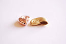 Shiny Gold Sea Snail Swirl Shell Charm Pendant- Vermeil 22k Gold Plated, Ocean Beach Conch Seashell Charm, Hermit Crab Shell, Nautilus, 358 - HarperCrown