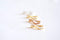 Shiny Gold Uneven Wishbone Charm- Vermeil 22k Gold plated Sterling Silver Uneven Wishbone Charm, Small Wishbone Charm, Gold Wishbone, 320 - HarperCrown