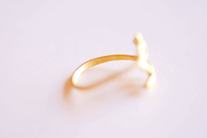 Shiny Pink Rose Gold Leaf Branch Ring, Leaf Ring, Layering Ring, Vine Ring, Laurel Ring, Nature Jewelry, twig ring, branch ring, tree ring, - HarperCrown