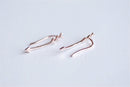 Shiny Pink Rose Gold Vermeil Arrow Earring Climber Ear Cuff- Gold Arrow Earrings, Pink Arrow Earring Crawler, Curved Arrow Earring, 281 - HarperCrown