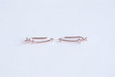 Shiny Pink Rose Gold Vermeil Arrow Earring Climber Ear Cuff- Gold Arrow Earrings, Pink Arrow Earring Crawler, Curved Arrow Earring, 281 - HarperCrown