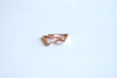 Shiny Pink Rose Gold Vermeil Open Triangle Connector Charm- 18k gold over Sterling Silver Geometric Triangle Charm, Chevron, Arrow, 270 - HarperCrown