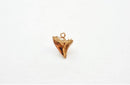 Shiny Pink Rose Gold Vermeil Shark Tooth Charm- Small Vermeil Shark Tooth, , 18k gold over Sterling Silver Shark Tooth, Fish Tooth, 73 - HarperCrown