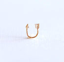 Shiny Vermeil Gold Curved Arrow Connector Charm- 18k gold over Sterling Silver Arrow Connector Charm Link, Thin Bent Arrow Connector, 288 - HarperCrown