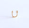 Shiny Vermeil Gold Curved Arrow Connector Charm- 18k gold over Sterling Silver Arrow Connector Charm Link, Thin Bent Arrow Connector, 288 - HarperCrown