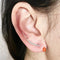 Shiny Vermeil Gold Ear Climber Earrings- 22k gold plated Sterling Silver Ear Crawlers, Earring Findings, Curved Bar Earrings, Ear Cuff, 304 - HarperCrown