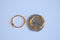 Shiny Vermeil Gold Eternity Circle Round Connector - 18k gold plated over sterling silver ring circle, vermeil gold oval connector, 33 - HarperCrown