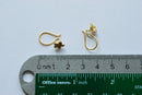 Shiny Vermeil Gold Flower Earring finding - 18k gold plated Sterling Silver, Gold flower earrings, Gold earring finding, Gold Earrings, 193 - HarperCrown