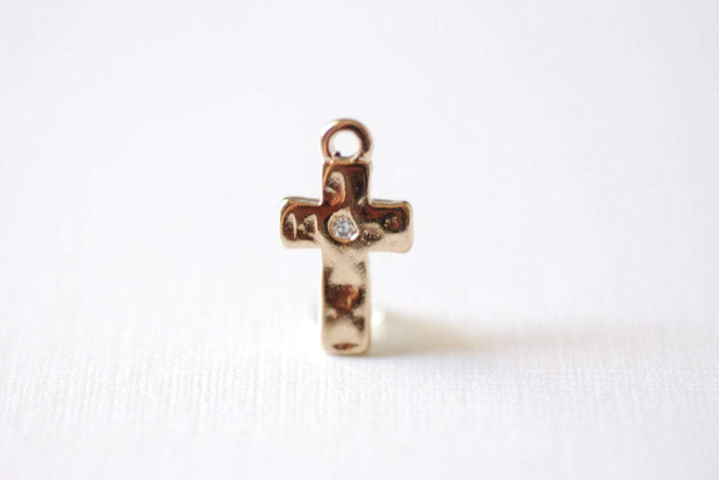 Sterling Silver & 18K Gold Cross Charms