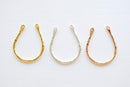 Shiny Vermeil Gold Hammered Horseshoe Charm Connector- 925 Silver Horseshoe Pendant, Lucky Horseshoe, Silver Horseshoe Charm, Beads, 261 - HarperCrown