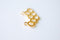 Shiny Vermeil Gold Honeycomb Charm- 18k gold plated over Sterling Silver Honeycomb, Gold Geometric Hexagon Charm, Gold Beehive Charm, 241 - HarperCrown