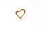 Shiny Vermeil Gold Open Heart Charm- 18k gold plated over Sterling Silver, Small Gold or Silver Heart Charm Pendant, Curved Heart Charm - HarperCrown