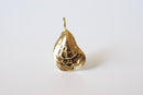 Shiny Vermeil Gold Oyster Shell Charm- 18k gold over 925 sterling silver sea shell charm, vermeil sea shell, sea shell charm, sea shell, 129 - HarperCrown