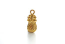 Shiny Vermeil Gold Pineapple Charm- 18k gold plated over Sterling Silver, Hawaiian Pineapple Dole Charm Pendant, Pineapple Charm, Fruit - HarperCrown
