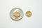 Shiny Vermeil Gold Round BELIEVE Disc- 18k gold plated over Sterling Silver, 12mm Round Gold Disc, Believe, Vermeil Gold Round Blanks, 185 - HarperCrown