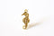 Shiny Vermeil Gold Seahorse- 18k gold over sterling silver Seahorse Charm, Gold Sea life Charm, Gold Sea creature charm, gold plated charms - HarperCrown