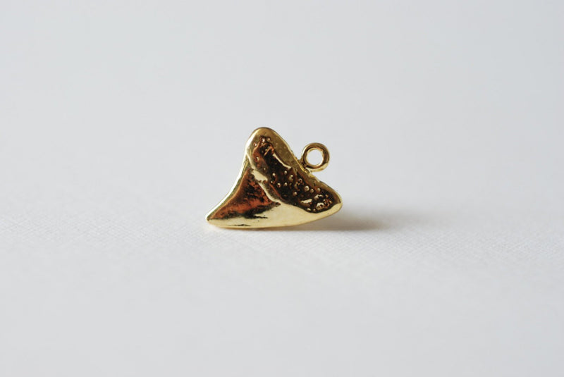 Shiny Vermeil Gold Shark Tooth- 18k gold plated over Sterling Silver Shark tooth, Small shark tooth, Shark tooth Necklace Pendant, 73 - HarperCrown