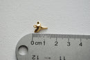 Shiny Vermeil Gold Shark Tooth Charm- 18k gold plated over Sterling Silver, Gold Shark Tooth, Tiny Gold Shark Teeth Tooth, Beach Charms - HarperCrown