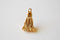 Shiny Vermeil Gold Tassel Charm Pendant- 18k gold plated over Sterling Silver Tassel, Vermeil gold Triangle Charm, Wholesale Beads, Bulk - HarperCrown