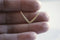 Shiny Vermeil Gold V Shaped Charm- 22k gold over Sterling Silver Arrow Charm, Gold V Shaped Connector Charm, Triangle Connector Link, 319 - HarperCrown