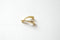 Shiny Vermeil Gold Wishbone Connector Charm Pendant- 18k gold over Sterling Silver Wishbone Connector Link Spacer, 2 holes wishbone, 13 - HarperCrown