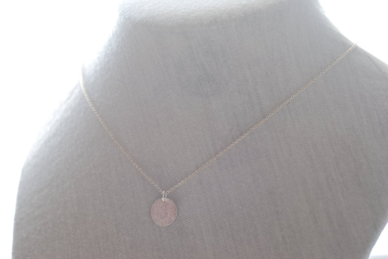 Silver Disc Necklace- Sterling Silver Disc, Dainty Jewelry by HeirloomEnvy - HarperCrown