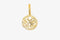 Small Sand Dollar Wholesale Charm 14K Gold, Solid 14K Gold, G188 - HarperCrown