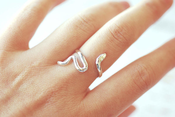 Snake Ring - Snake Wrap Ring, snake jewelry, snake reptile jewelry, Fashion snake ring, Sterling Silver Gold Snake Ring, Adjustable Ring - HarperCrown