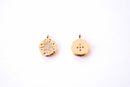 Star Micro Pave CZ Disc Charm | 16K Gold Plated Brass | Cubic Zirconia North Star Celestial Night Sky HarperCrown Wholesale Charms B312 - HarperCrown
