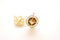 Star Round Disc Charm - 16k Gold Plated over Brass North Star Starburst Compass DIY HarperCrown Wholesale B264 - HarperCrown