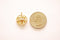 Star Round Disc Charm - 16k Gold Plated over Brass North Star Starburst Compass DIY HarperCrown Wholesale B264 - HarperCrown