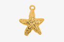 Starfish Charm Wholesale 14K Gold, Solid 14K Gold, G103 - HarperCrown