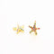 Starfish Colorful Charm - 16k Gold Plated over Brass Micro Pave Cubic Zirconia Sealife Ocean Beach Star Fish HarperCrown Wholesale B280 - HarperCrown