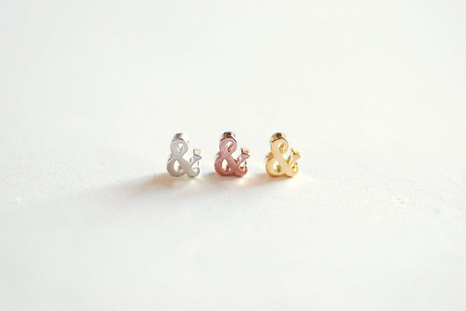 Sterling Silver Ampersand Bead- 925 Ampersand Connector Charm, Small Ampersand Initial Charm Pendant, Ampersand Alphabet, 310 - HarperCrown