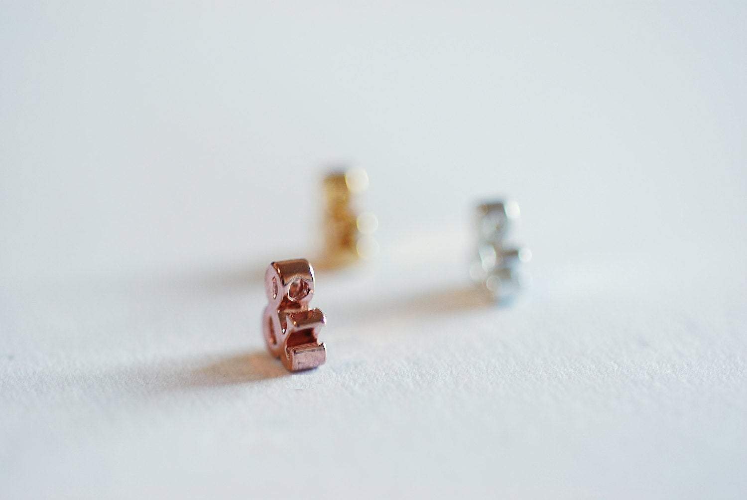 Sterling Silver Ampersand Bead- 925 Ampersand Connector Charm, Small Ampersand Initial Charm Pendant, Ampersand Alphabet, 310 - HarperCrown